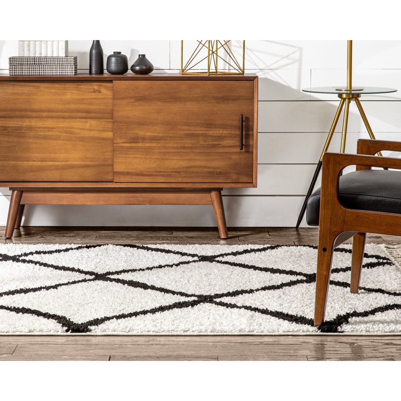 Well Woven Cabana Geometric Black/White Area Rug & Reviews Wayfair